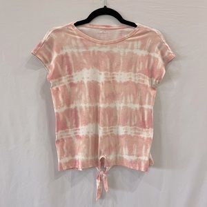 Girl’s Tye Dye Tie Front Tank Top - Pink Passion by the Children’s PLACE